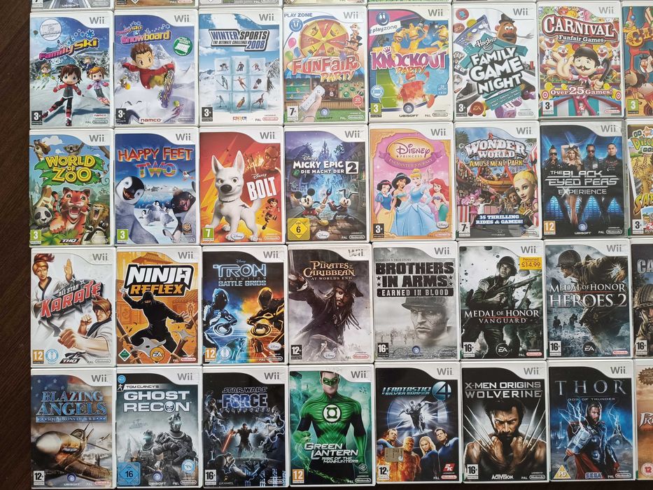Wii Sports My Sims Call of Duty Disney Thor Medal of Honor Sponge Bob