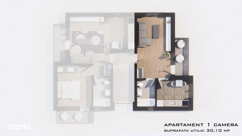 1 Camera Decomandat Bloc Nou Pacurari-Rediu