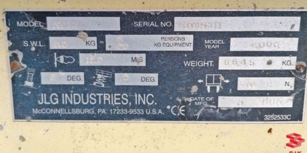 Nacela diesel JLG3394RT tip foarfeca