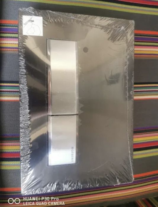 GEBERIT Claptetă cu acționare dublă, negru-aluminiu, Sigma