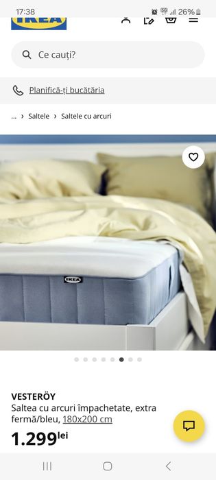 Saltea cu arcuri împachetate VESTEROY