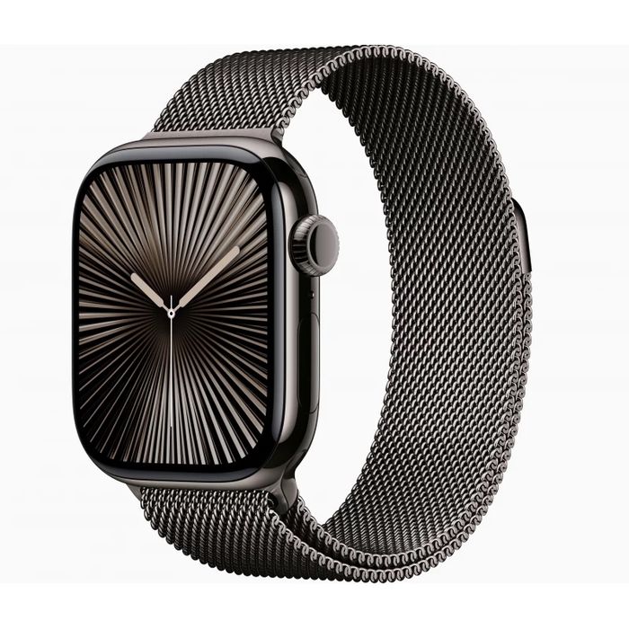 Apple Watch 10 46mm Slate Titanium Case Slate Milanese Loop USA
