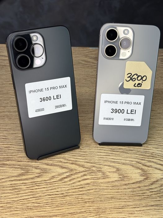 iPhone 15 Pro Max, memorie internă 256Gb/512GB