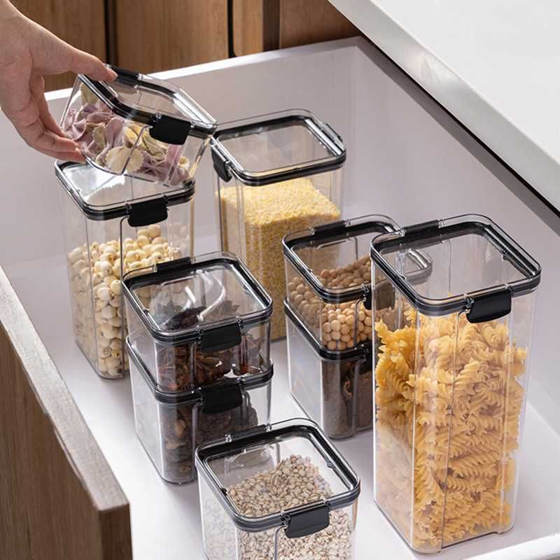 Комплект прозрачни контейнери за съхранение на храна/ Буркани/ Кутии