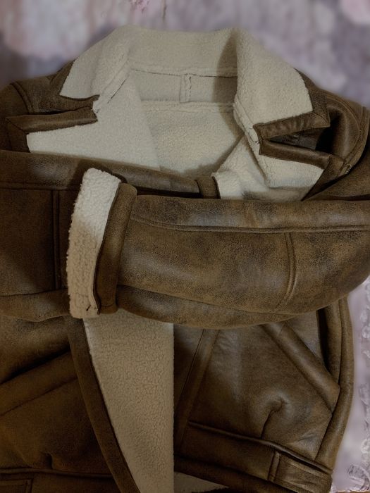 Дубленка новая теплая оверсайз