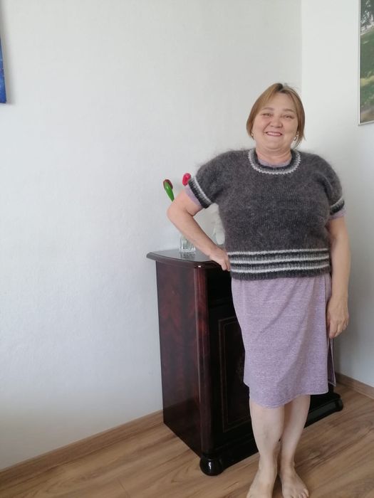 Пуховый платок ручной работы