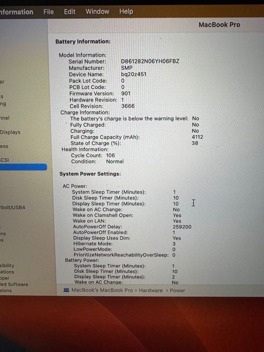 Macbook Pro a1708 2017 i5 256 GB