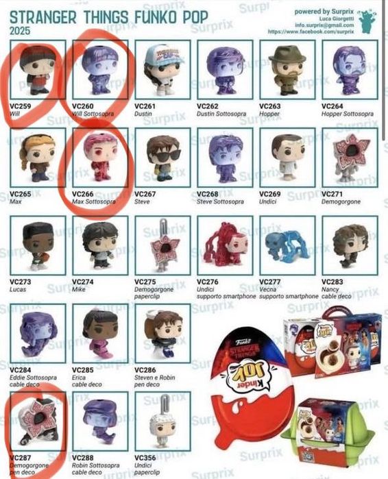 Обмениваю фигурки Stranger things  Kinder Joy