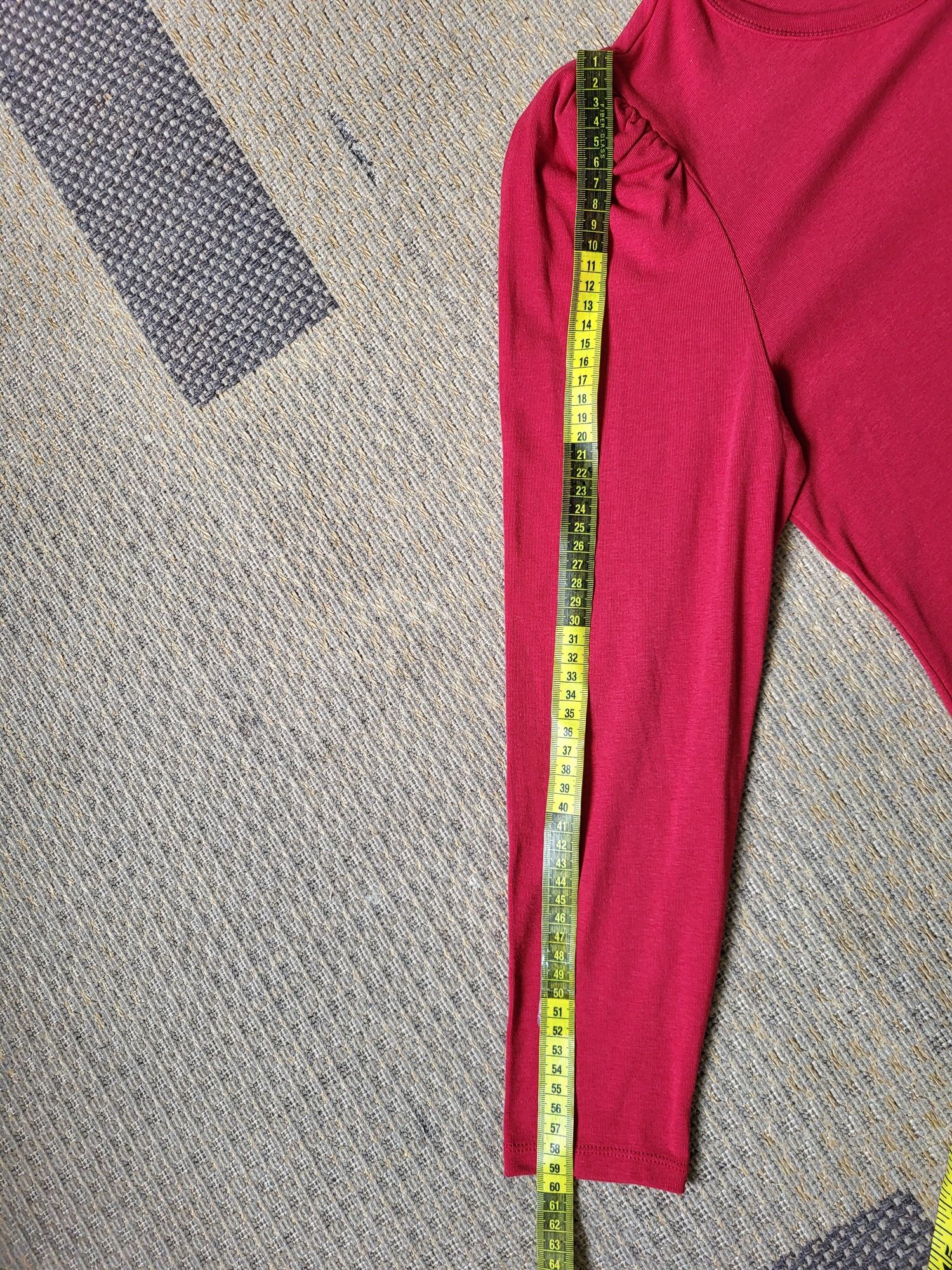 Bluză top roșu cu mânecă lungă măsura M