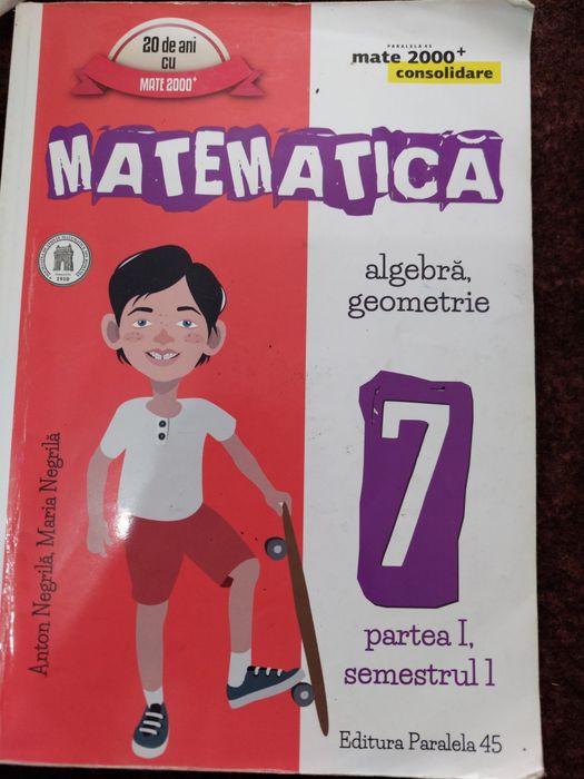 Vand carti de matematica clasa a 7-ea si a 8-a