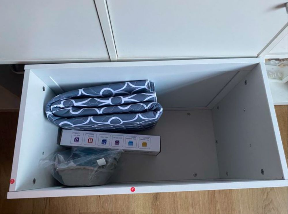 Suport pentru Boluri din MDF cu 2 boluri 60x30x41 cm, Alb