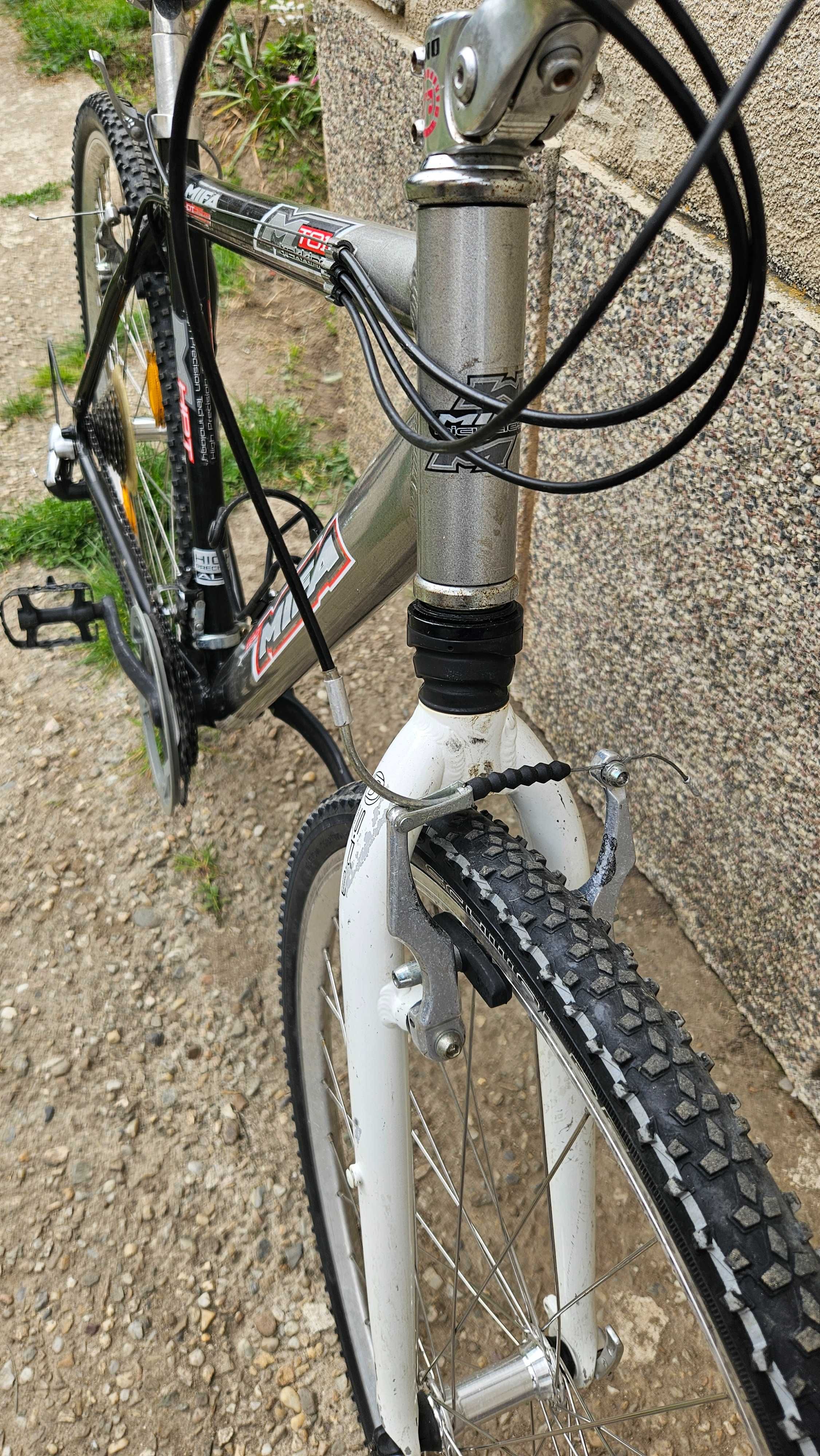 Bicicleta trekking Mifa, 28 inchi, Aluminiu,cadru L, secv. Shimano 8x3