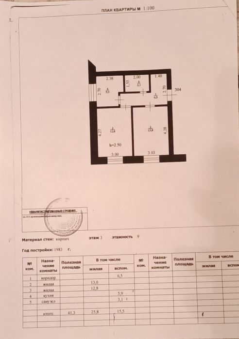 Продам 2-х ком.квартиру