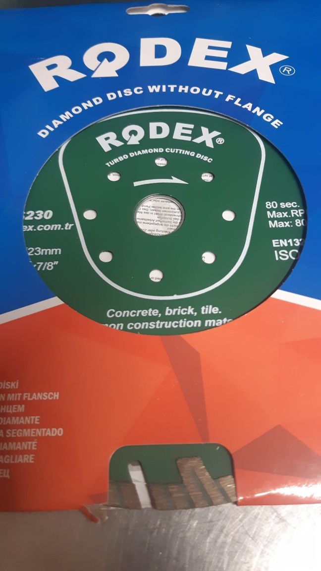 Disc de tăiat Rodex 230 mm beton,cărămidă,ceramica