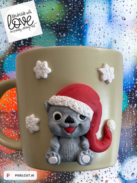 Cani decorate cu lut polimeric, cadouri sarbatori