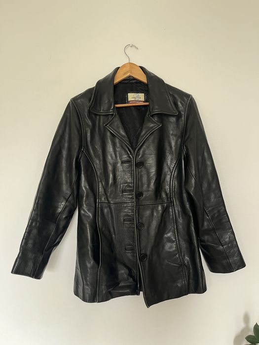 Geacă vintage de piele - mărimea M.