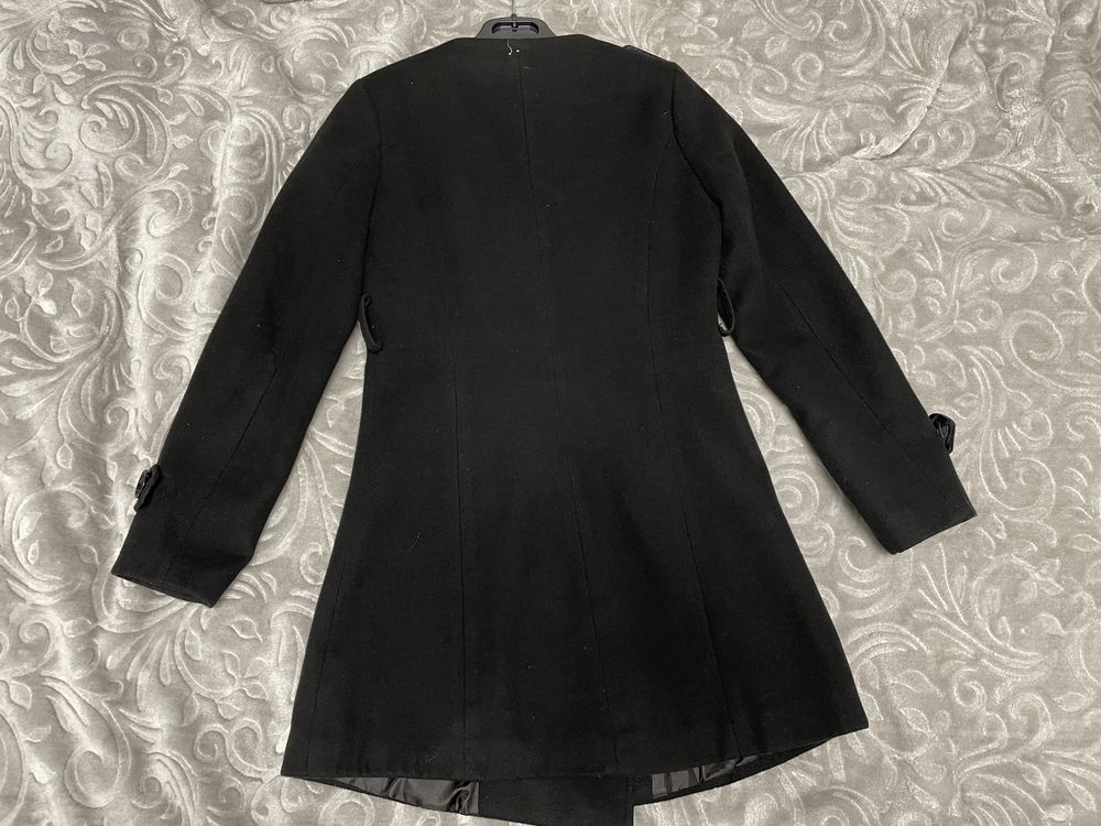 Palton negru stofa