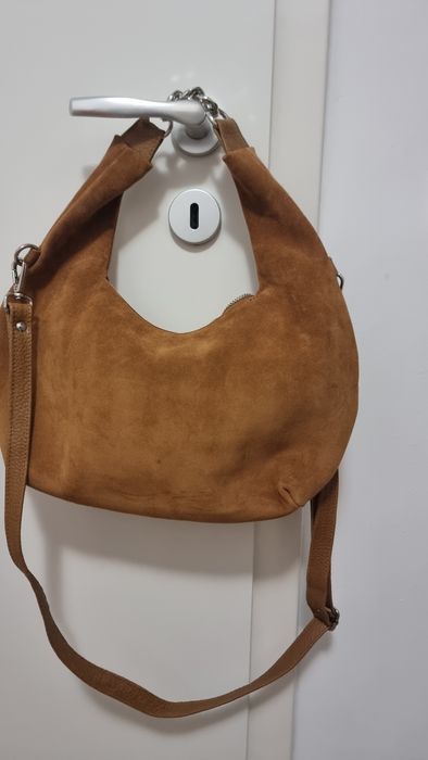 Geanta din piele naturala întoarsă