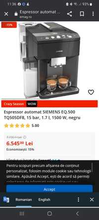 Expresor automat siemens EQ500 Integral