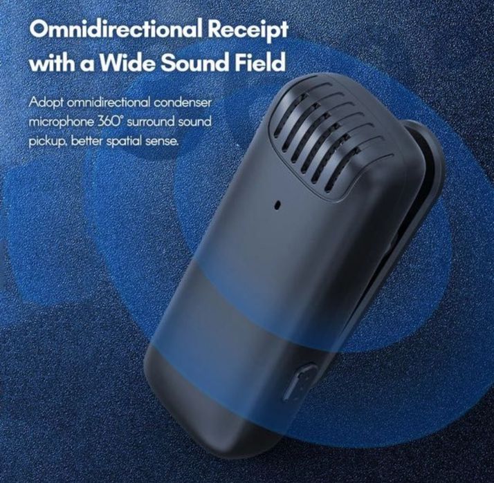 Безжичен микрофон. Брошка. Айфон. Андроид. Микрофон за телефон. влог