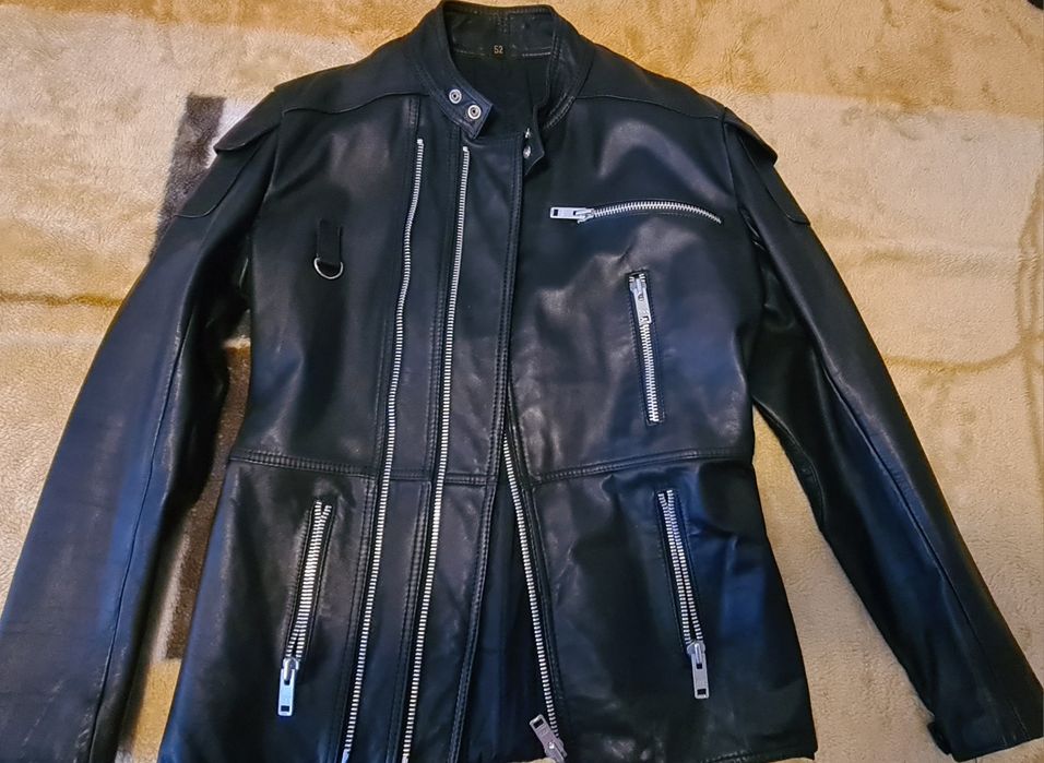 Geaca moto din piele naturala
