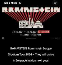Bilete Ramstein 25.05 Belgrad