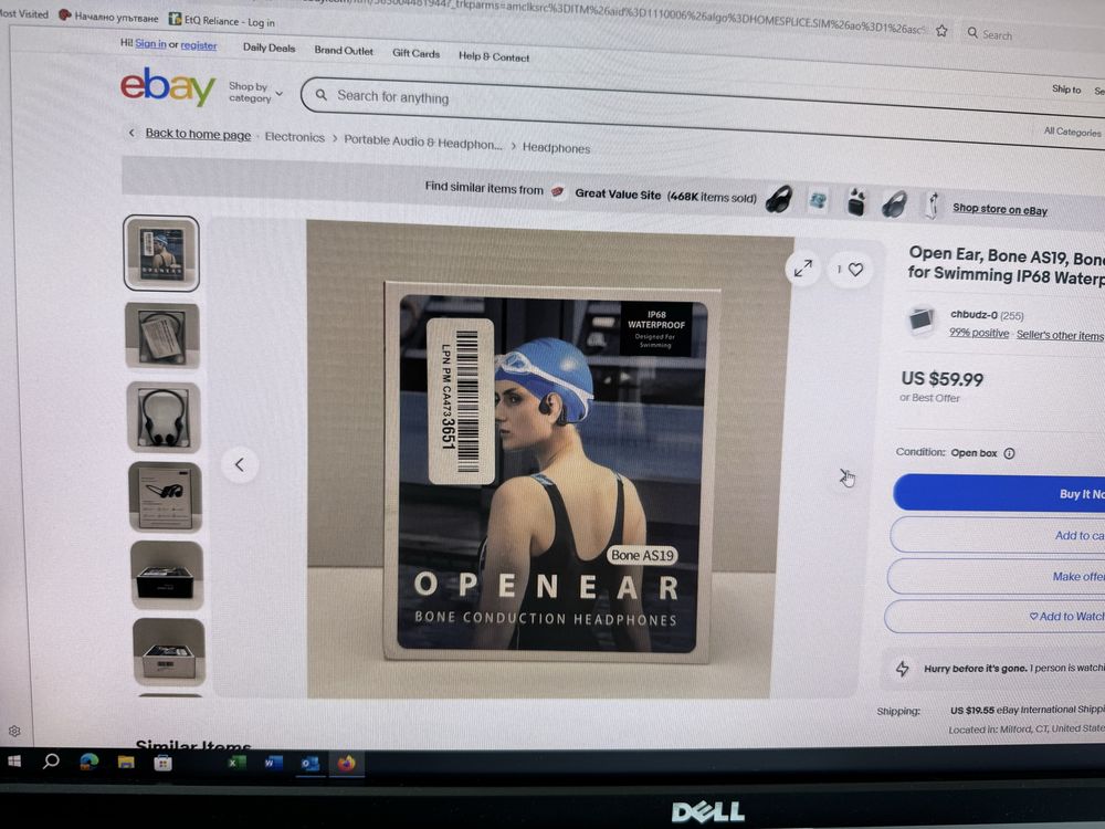 Спортни слушалки  OPEN EAR водоустойчиви