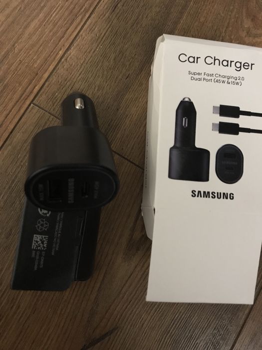 Incarcator auto + cablu samsung 45w