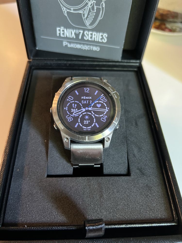 Garmin Fenix 7 Titanium Saphir Solar