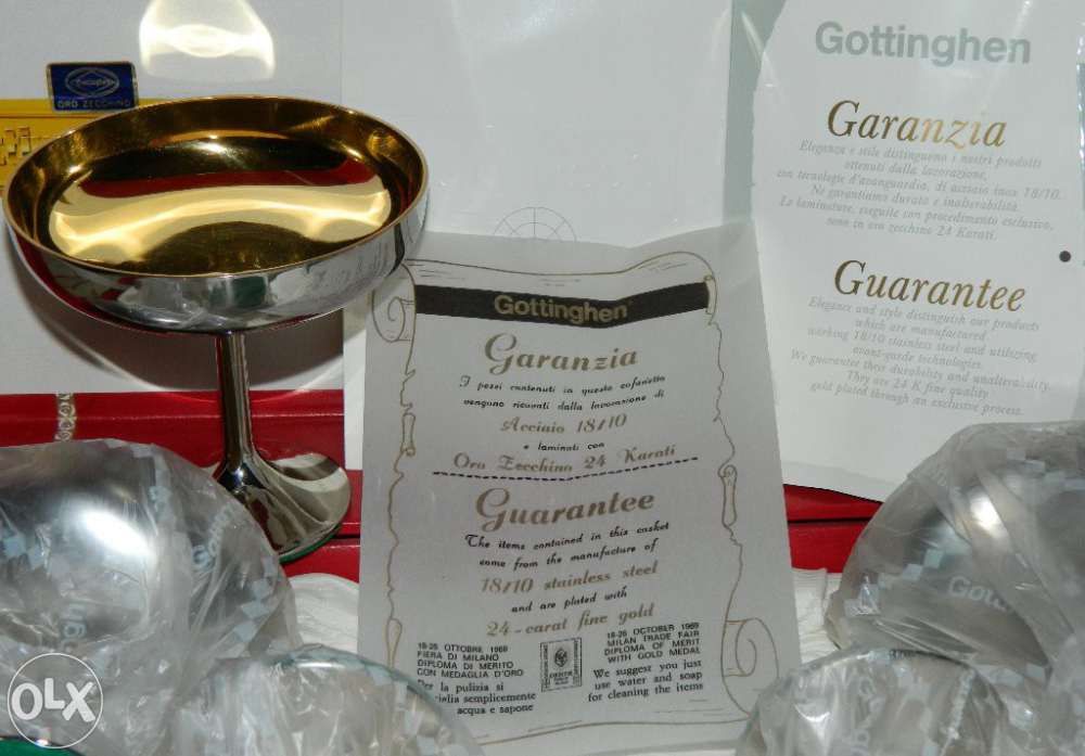 Cupe inghetata placate cu aur 24 k