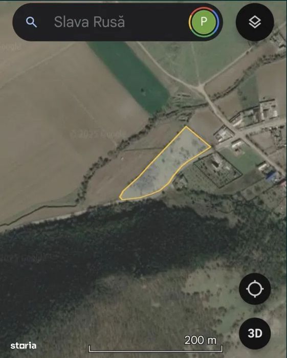 Teren intravilan 5000mp lângă pădure Slava Rusă