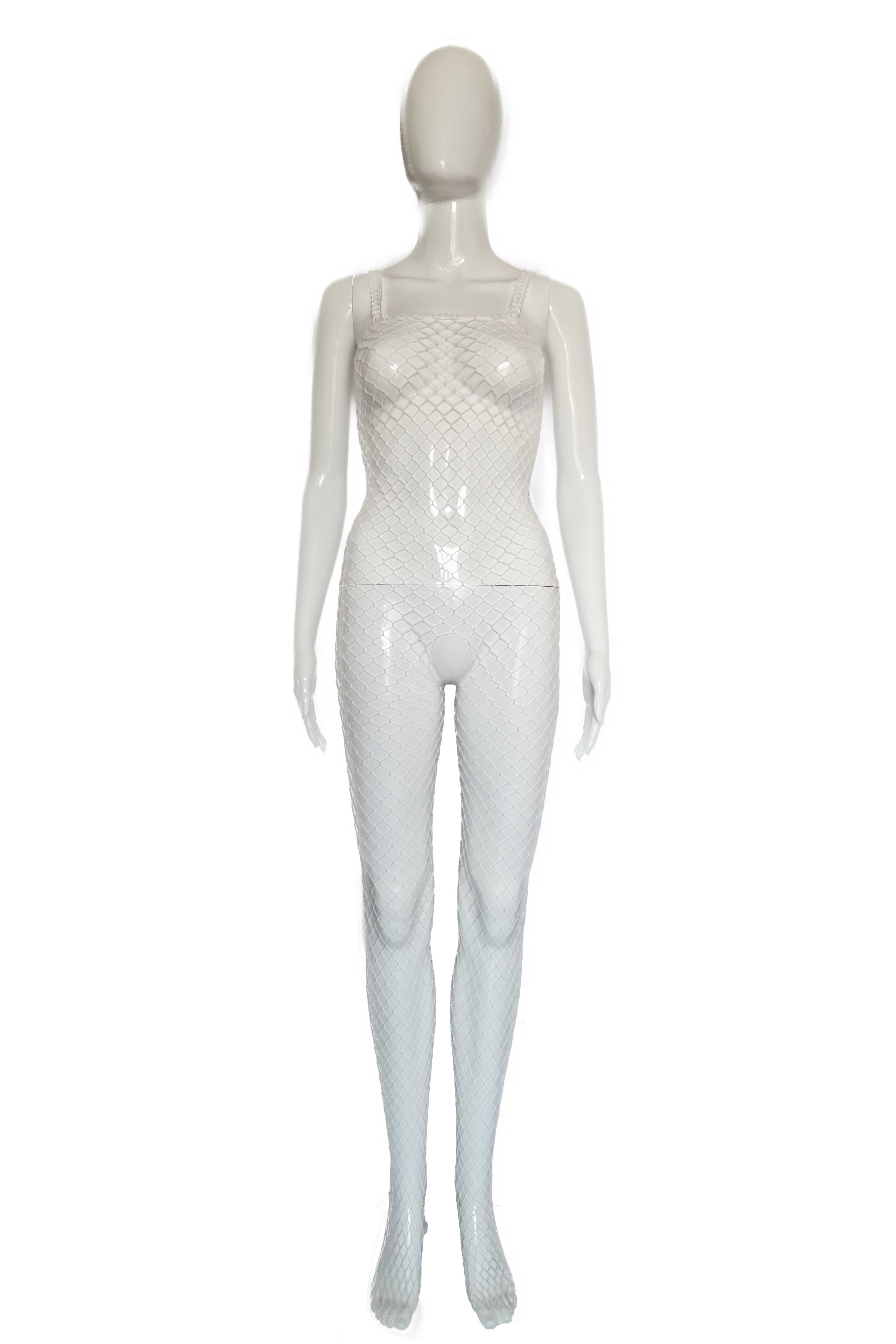 Lenjerie Erotica Bodysuit Open Crotch, Fosforescent, One Size