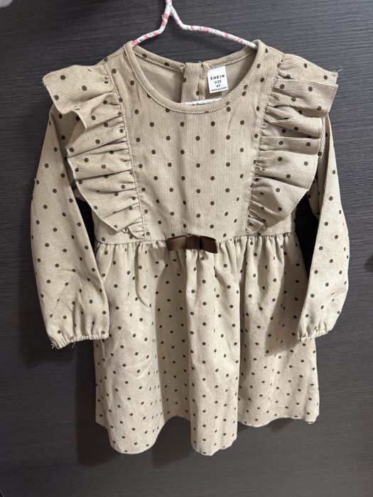 Rochie cu maneca lunga de fetite 4 ani