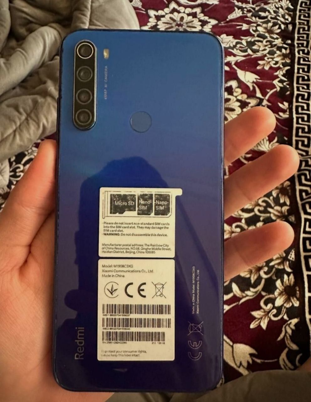 Redmi note 8T 6/128 kar doc full org zaryadniklari bn teli holati yaxs