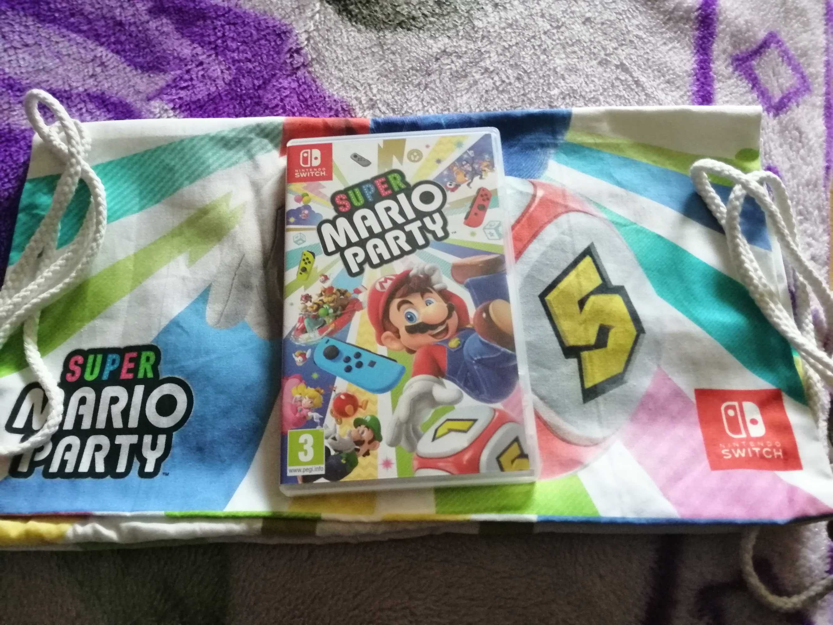 Super Mario Party (joc Nintendo Switch) + rucsac + abtibilduri Mario