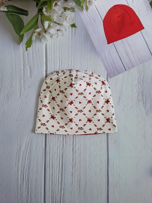 Set 3 caciulite din jerse de bumbac 49 - 50 cm NOI