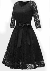 Продам черное кружевное платье