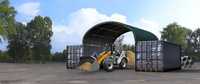 6x12 m Cort Acoperis Container Industrial  PVC 720g/m2 alb, verde, gri