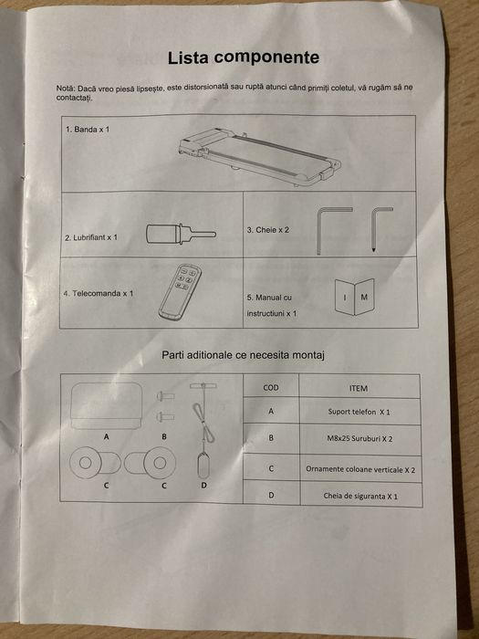 Bandă de alergat Bodyfit Z1000