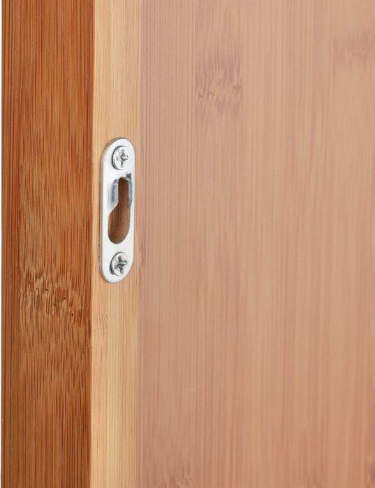 Oglindă de perete Relaxdays cu raft ,bambus-mdf  , 54,5 x 38 x 12 cm