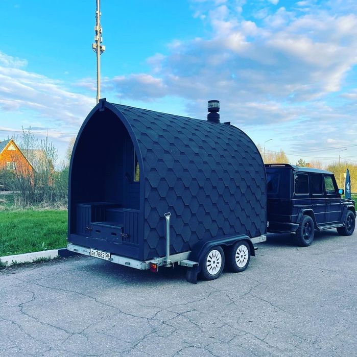 Баня на прицепе мобильная