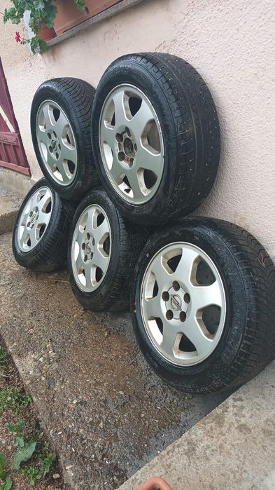 Vand anvelope 195/65r15+ jante opel meriva
