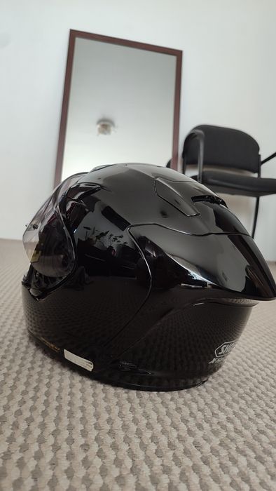 Casca moto Shoei X-Spirit 2 cu 3 viziere, negru lucios, mărime XL