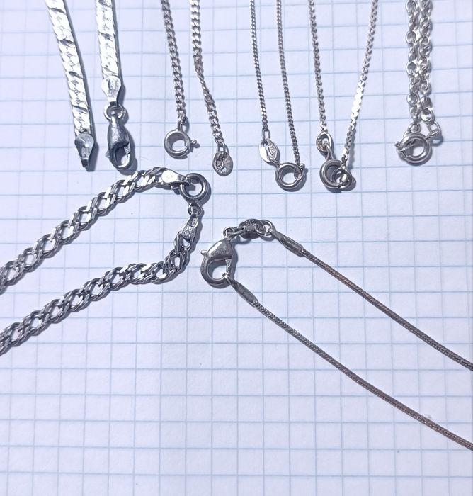 Серебряные цепи 925 проба 7 шт.