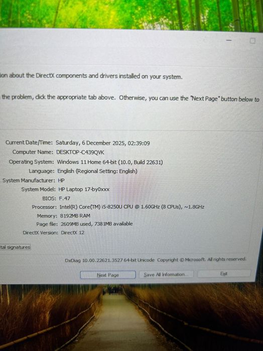 Hp 17.3” laptop i5 windows 11 pro