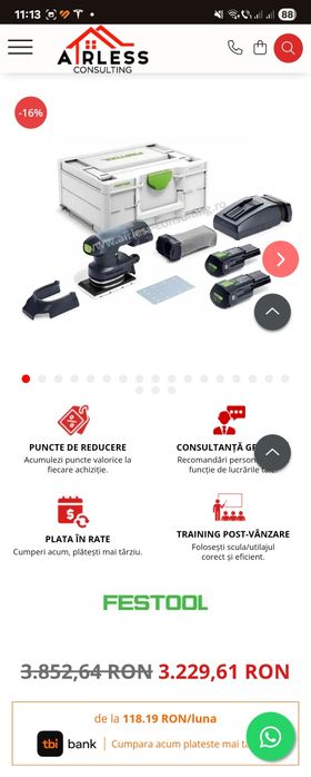 Masina de slefuit Festool RTSC 400