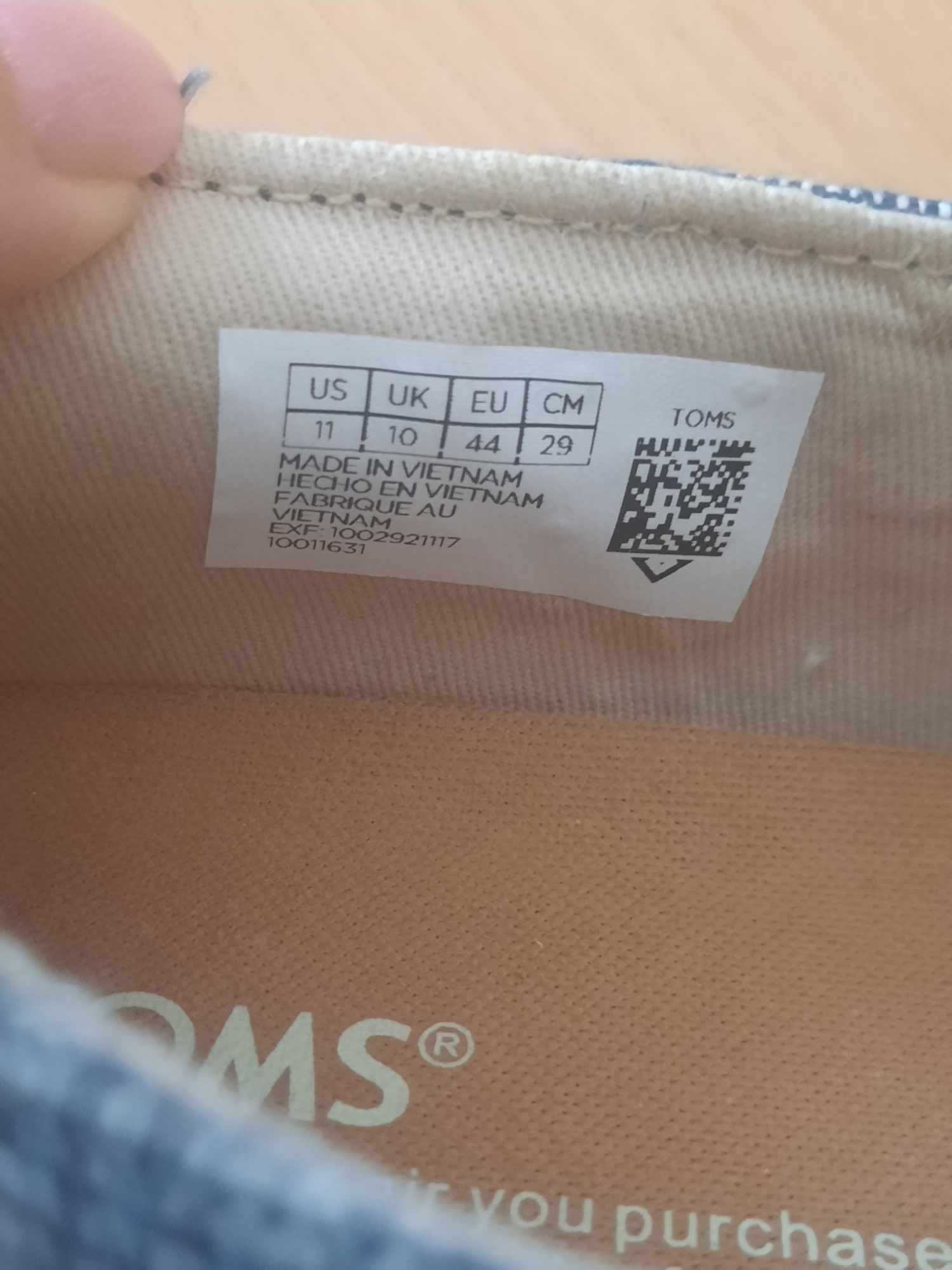 Мъжки летни обувки от дънков плат, TOMS