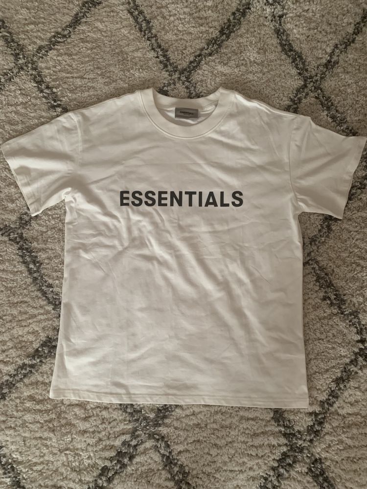 Tricou Essentials Fear of God White M (oversized fit)