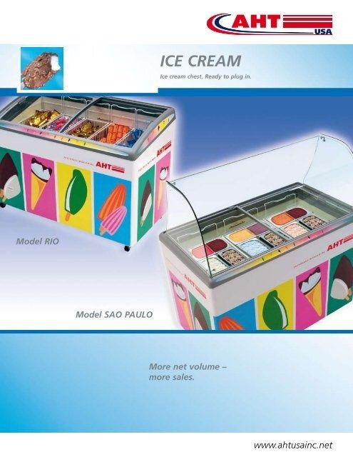 Lada frigorifica înghețată ambalata sau Gelato / AHT Sao Paulo 100 cm