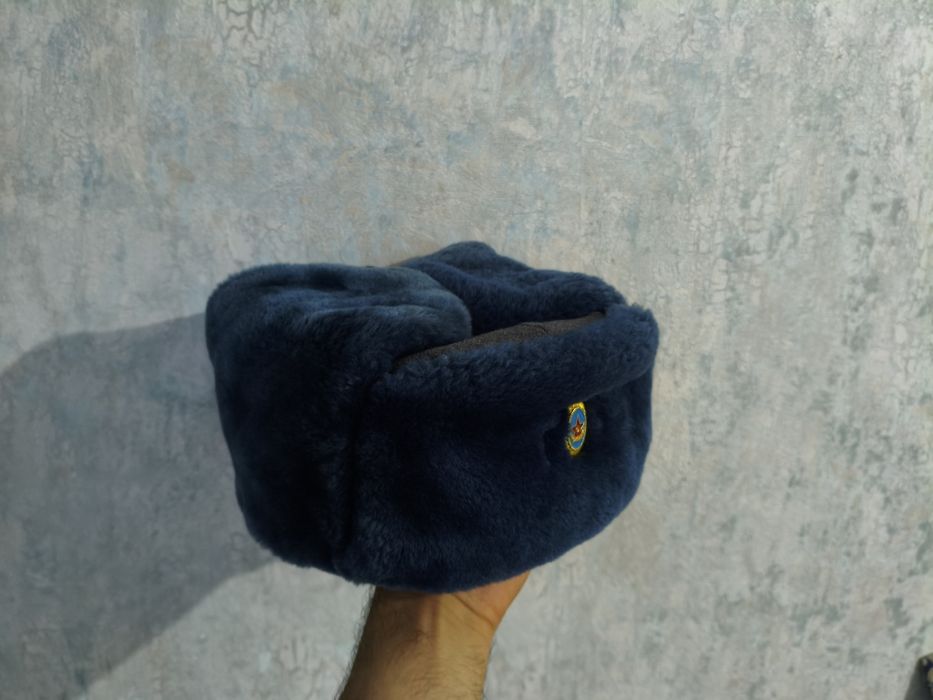 Шапка ушанка с какардой размер 57-58